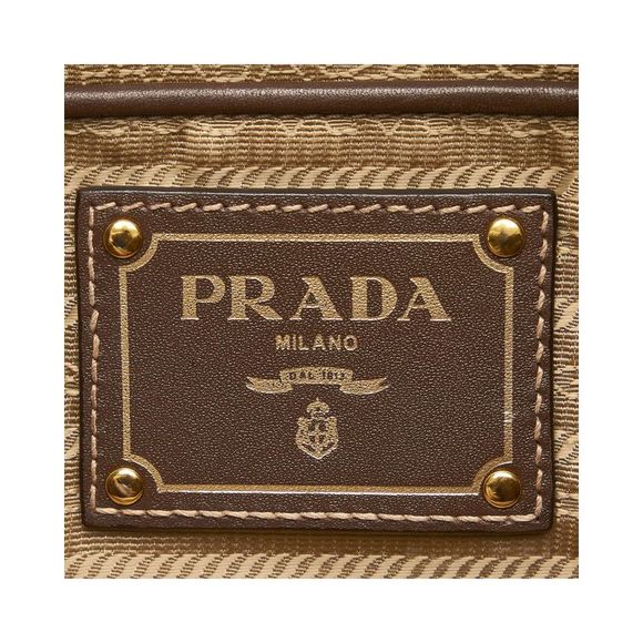 Pre Loved Prada Canapa Logo Satchel - Picture 6 of 8